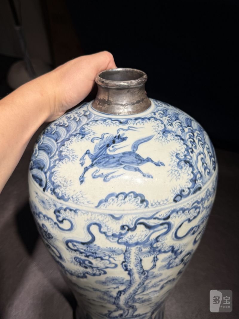 明空白期 青花携琴访友图梅瓶 - 图18